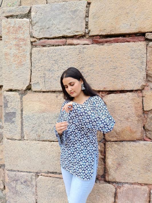 Blue bell full sleeves kurti